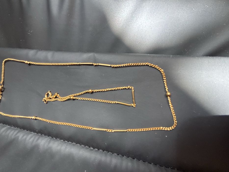 Conjunto colar e pulseira banhado a ouro para senhora ZRC