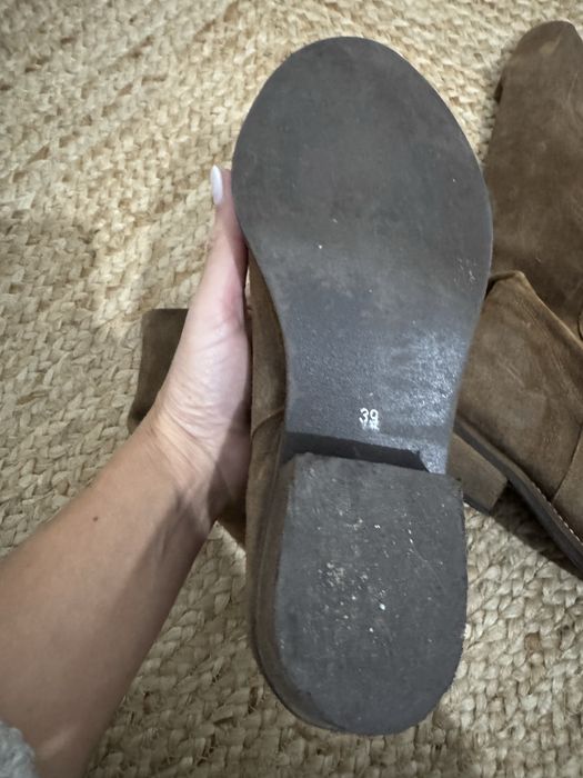 Botas cano alto camurça