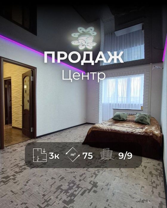 Простора 3-кімнатна квартира в Центрі Ya