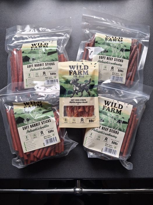 Przysmaki dla psa firmy Wild Farm,  500 g