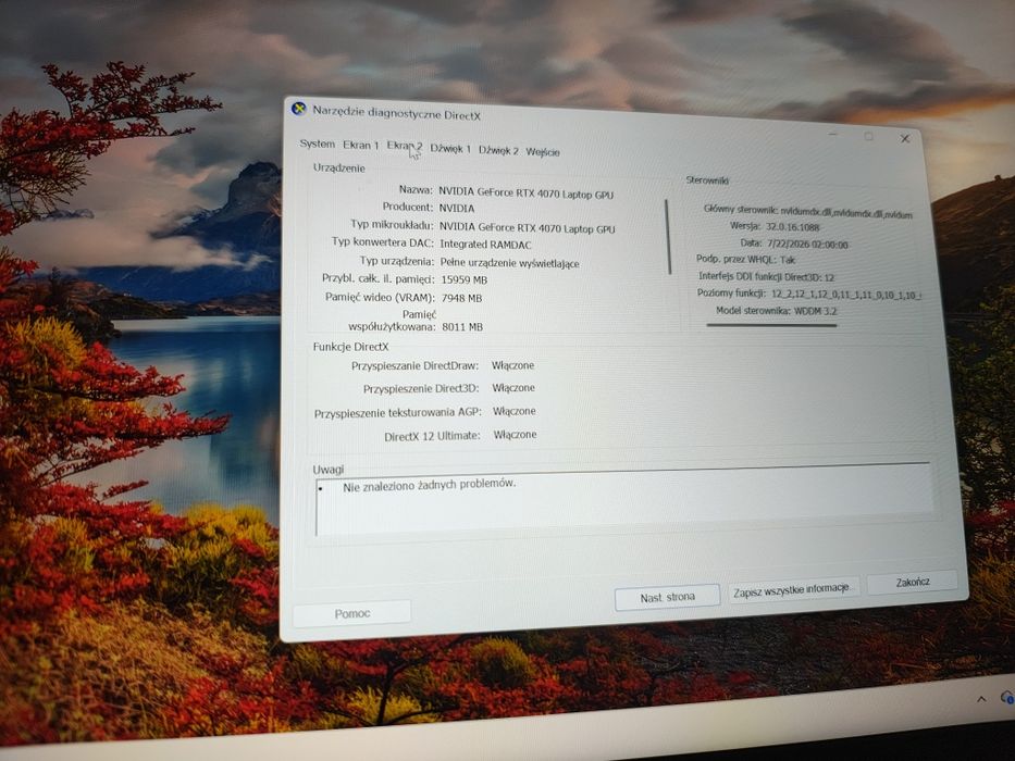 Laptop gamingowy Hp Omen 17 RTX4070 i7 13700hx 16GB ddr5 165Hz