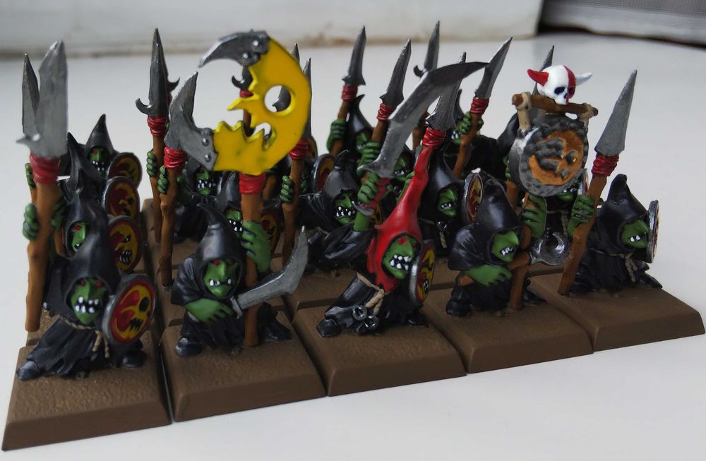 Orcs&Goblins Warhammer FB. Night Goblins Spearmen regiment.