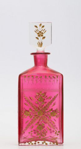 Decanter antigo em cristal moldado