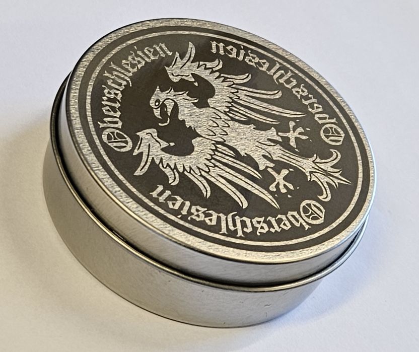 Oberschlesien Górny Śląsk pudełko metalowe na miętówki lub tytoń Nowe