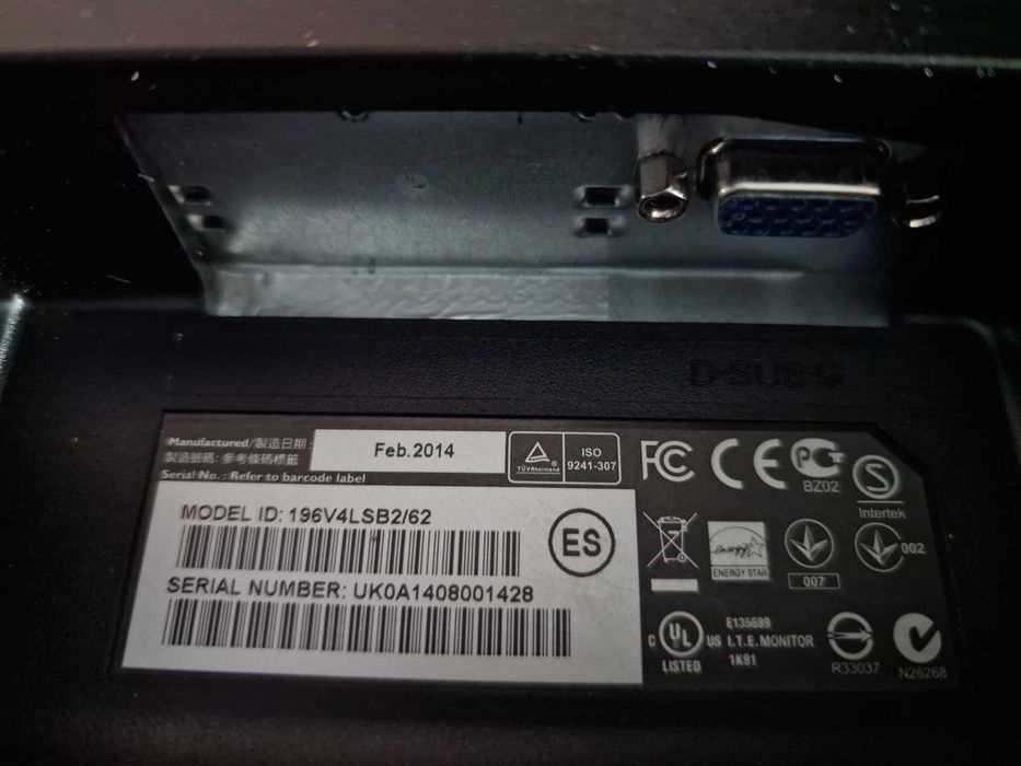 Монітор 18.5" LED TN, Philips 196V4L, 1366x768 (16:9), 5мс, VGA