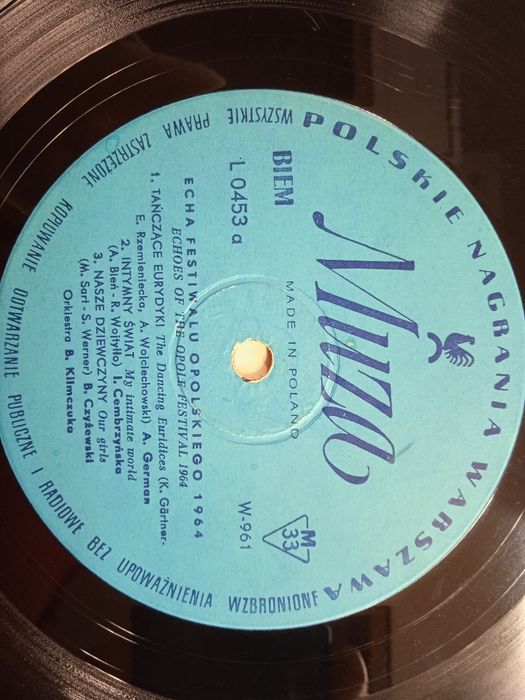 Echa Festiwalu Opolskiego 1964 winyl