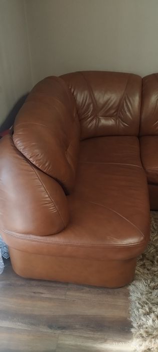 Narożnik skórzany  ława stan idealny