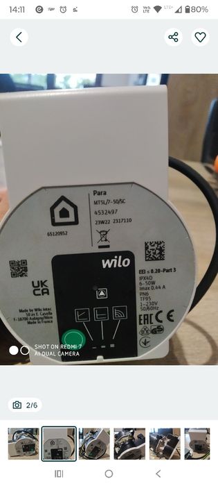 Sprzedam pompę wody do pieca gazowego.