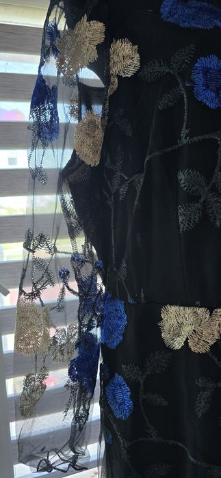 Nowa Elegancka Sukienka Z Siateczki W Kwiaty 3D Ro. XXL/44/16