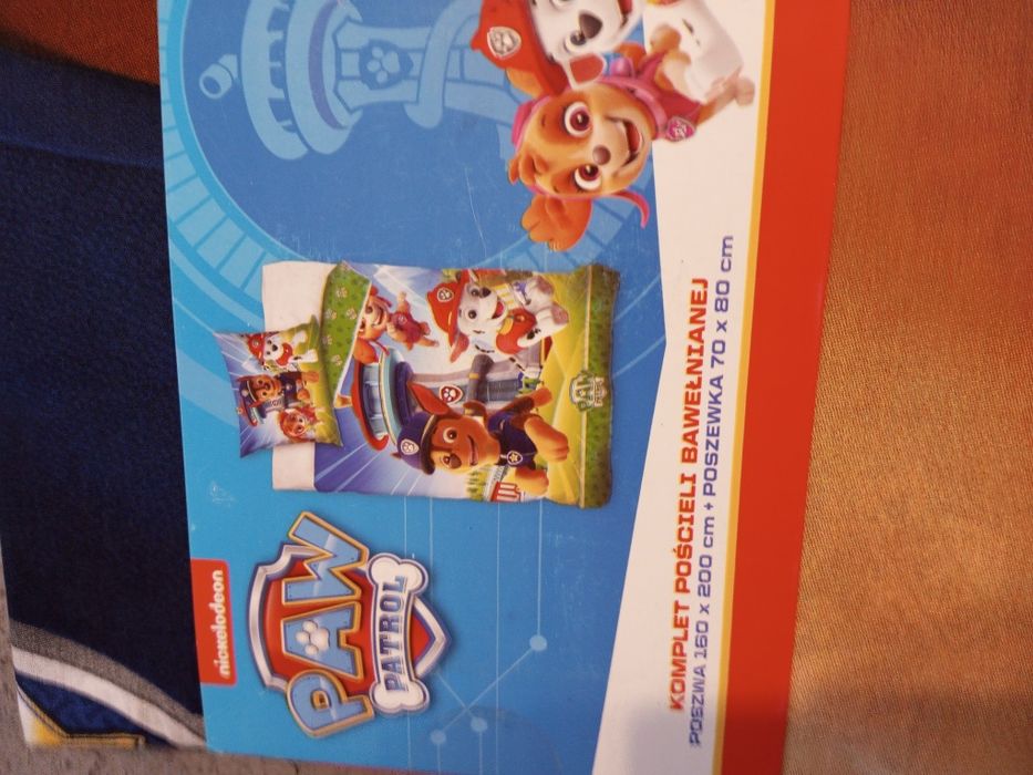 Komplet pościeli bawełnianej 160x200 Paw patrol psi patrol chase Marsh