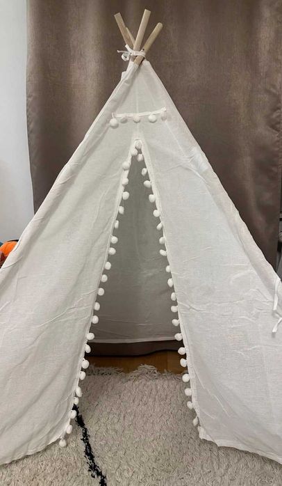 Dziecięcy namiot tipi biały domek do zabawy