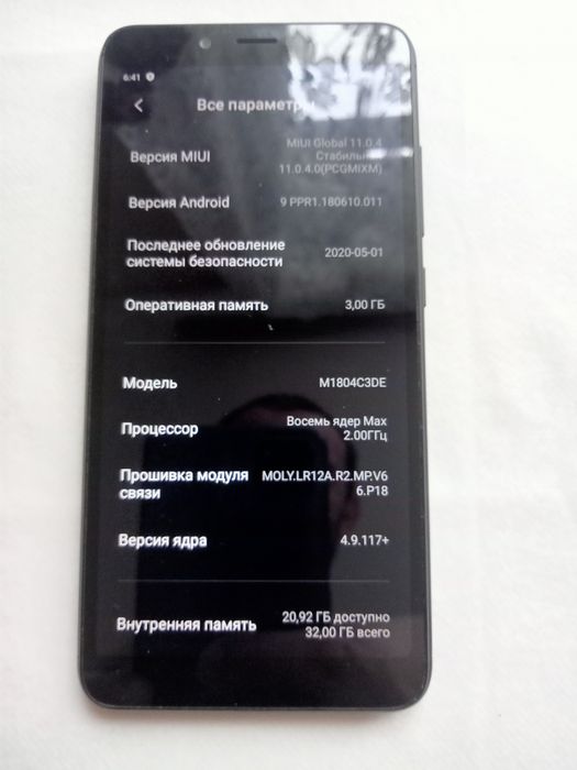 Redmi 6 3/32 память