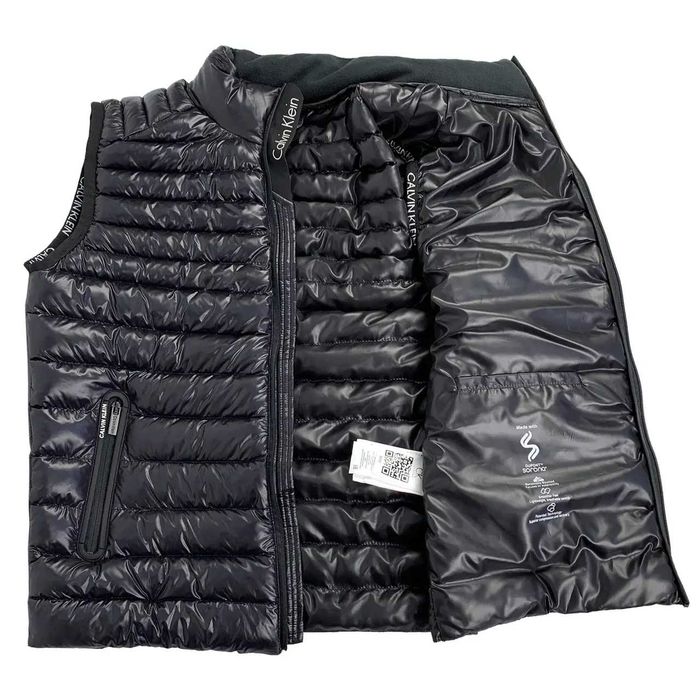 Мужская стеганая жилетка, сезон весна/осень, цвет черный, размер XL