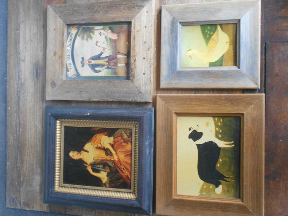 Molduras quadros gravura antigos golf animais etc