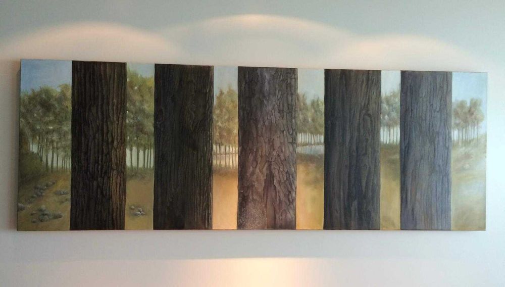 Tela de caixa - pintura a óleo