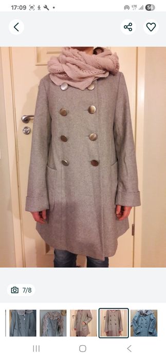 Kapitalny płaszczyk minimalizm merino w stylu Cos r M/38 + gratis