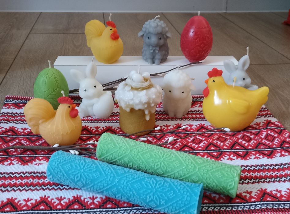 Свічки Великодні, Пасхальні. Свічки писанки