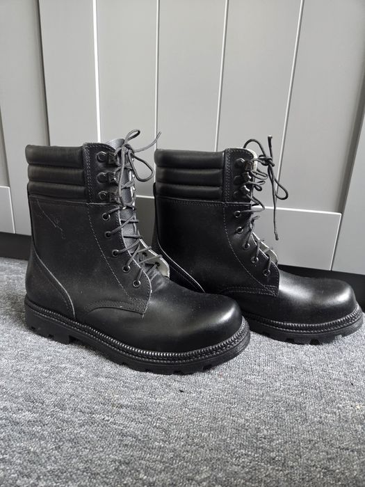 Buty skórkowe za kostkę  taktyczne czarne r. 40