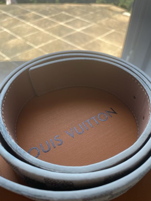 pasek biały Louis Vuitton LV