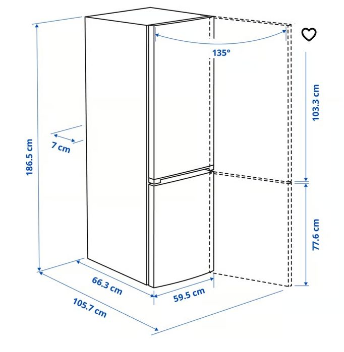 Frigorífico/congelador independente