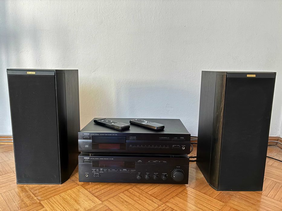 Zestaw audio Yamaha amplituner, odtwarzacz CD, głośniki Jamo