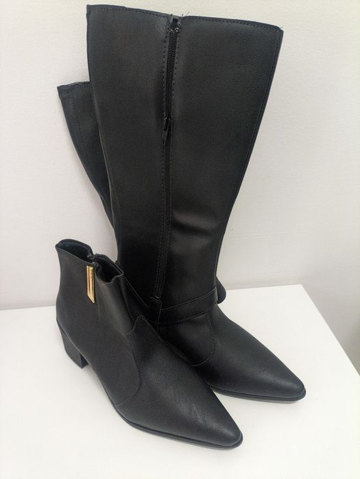 Botas pretas 2 em 1