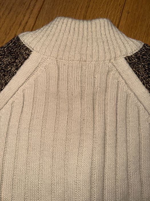 Sweter męski na zamek, beżowy, rozm. L