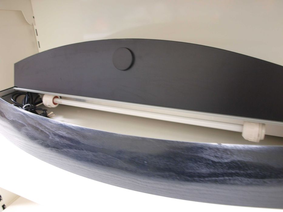 Pokrywa do akwarium 80x35 AP profilowana T5 2x24W czarna/ aluminium