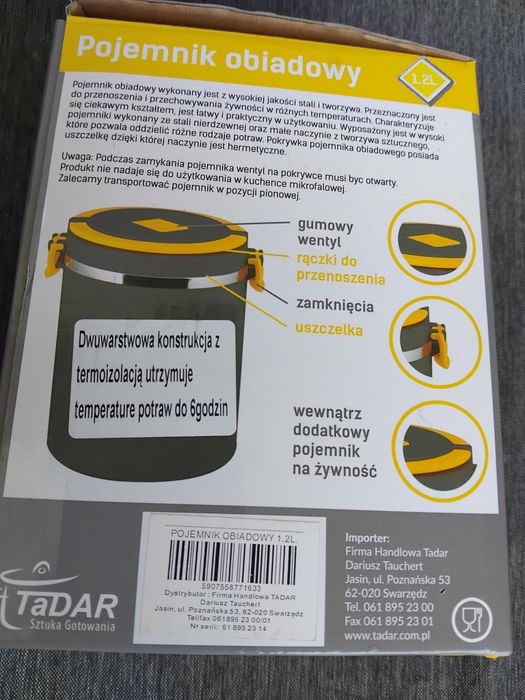 Wyprzedaż Nowy termos obiadowy