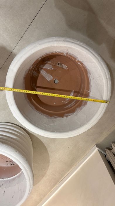 Gliniane białe donice DIY