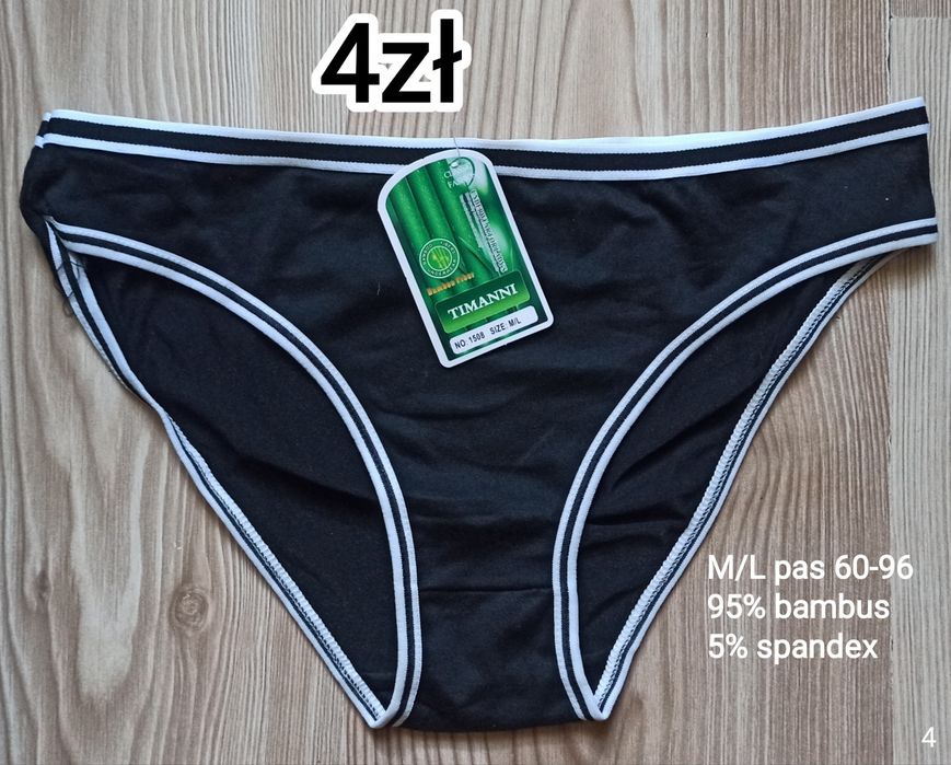 Figi młodzieżowe, damskie czarne