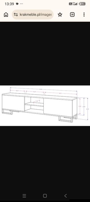 Szafka RTV 180 cm dąb Craft