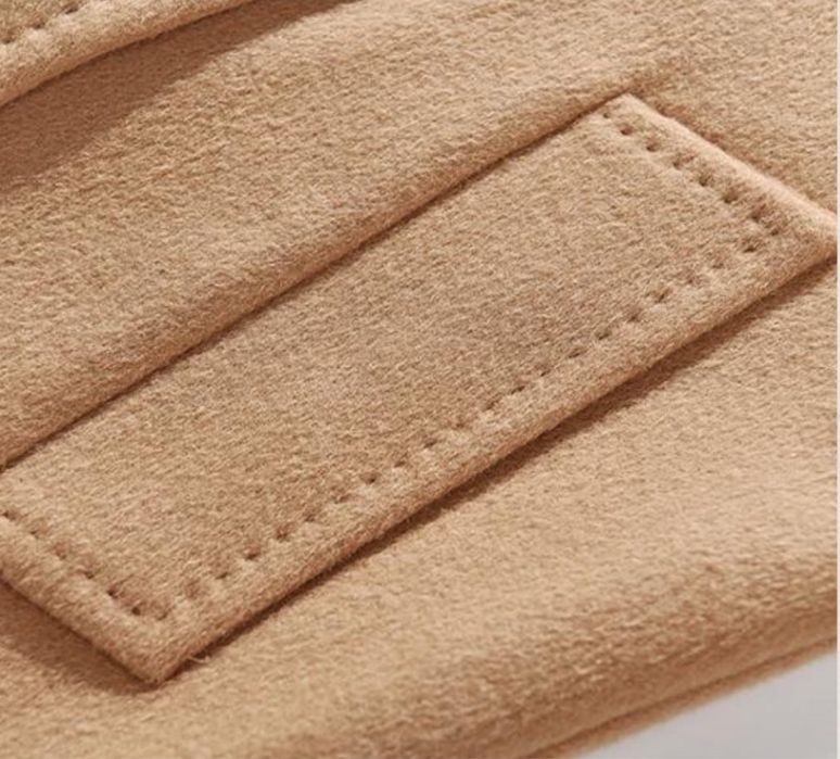 Пальто бежеве двубортне зі 100% вовни  кемел