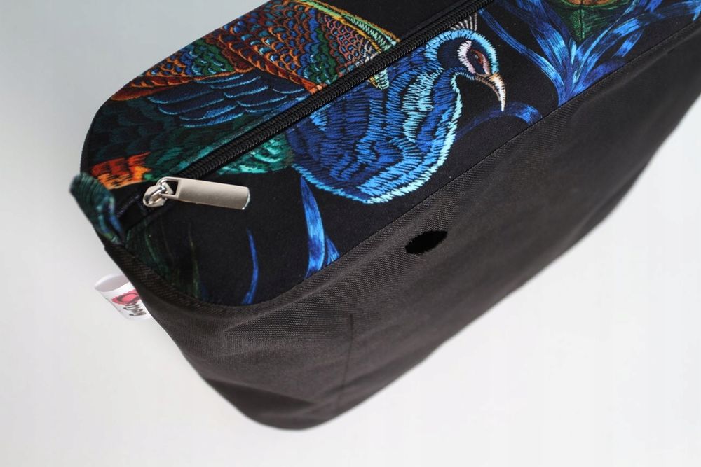 Elegancki organizer OBAG STANDARD czarny welur pawie velvet OMAY.PL