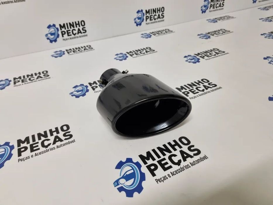 Ponteira de Escape Oval Tipo Cupra Preto Brilho