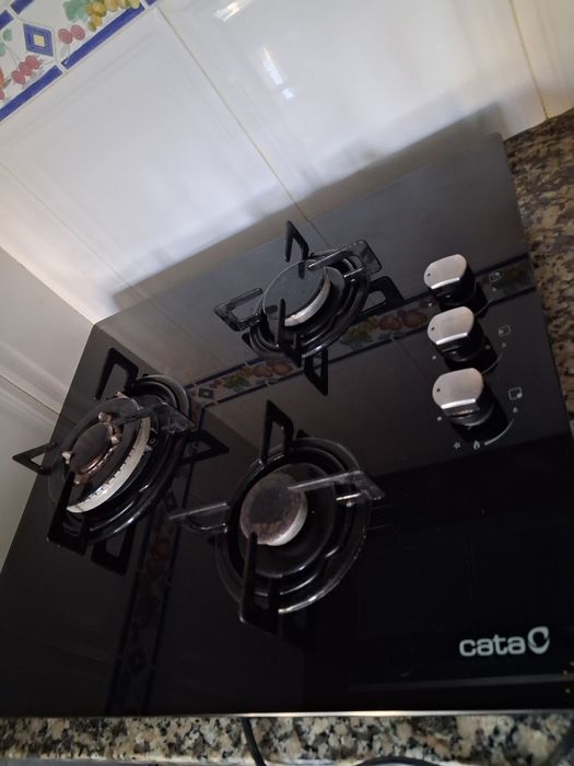 Placa gás 3 bicos Cata em bom estado