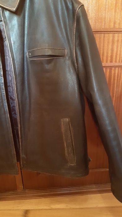 Blusão cabedal para homem