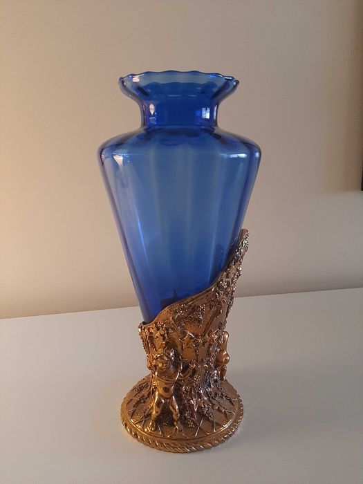 Jarra Cristalaria Toscana Cobalte Blue Italy