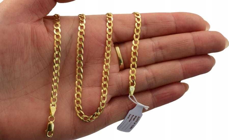 Złoty Łańcuszek Pancerka Pełna Diamentowana 4,00 mm pr 585
