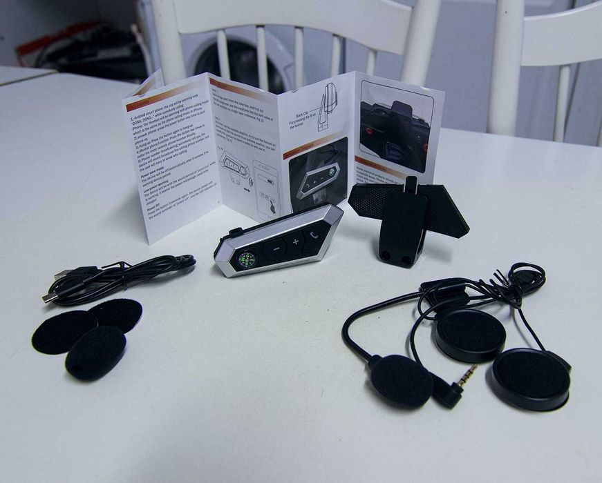 Auricular capacete moto/mota, Bluetooth v5.0 e Siri, novo