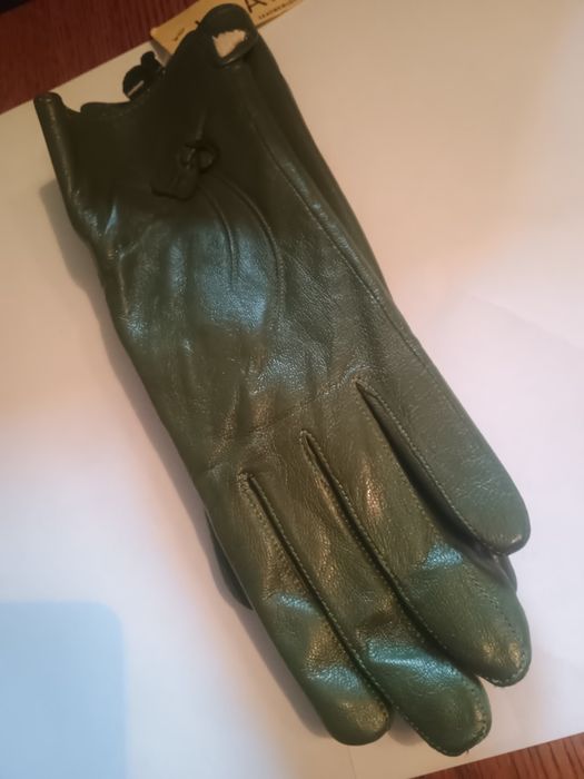 Rękawiczki sköra zielone nowe