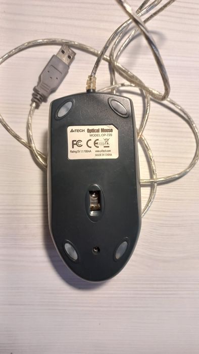 Мышь A4Tech OP-720 White/Grey USB