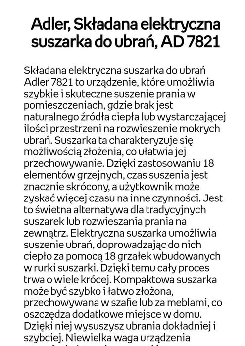 Suszarka elektryczna
