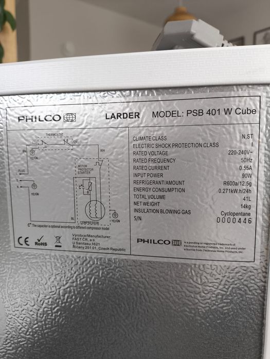 Lodówka Philco PSB 401 Cube stan idealny