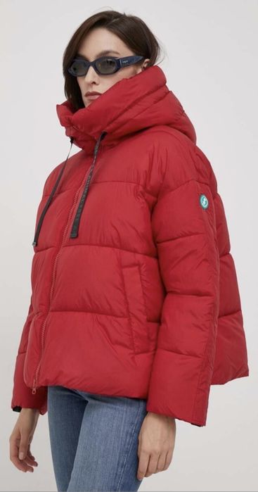 Czerwona damska kurtka zimowa Save the Duck L-XL