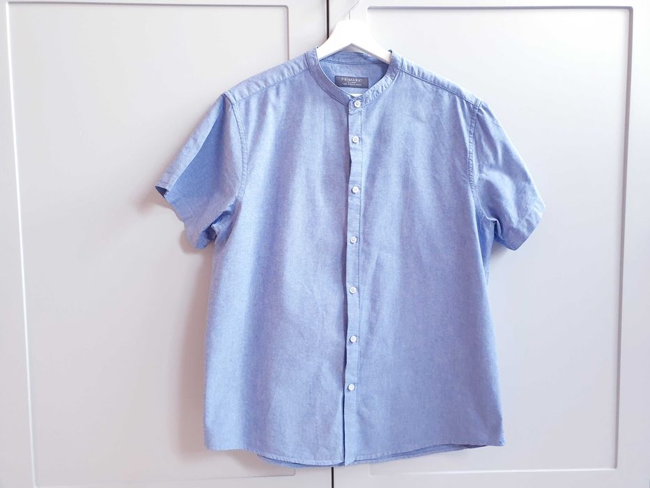 Niebieska koszula męska Primark ze stójlką L XL