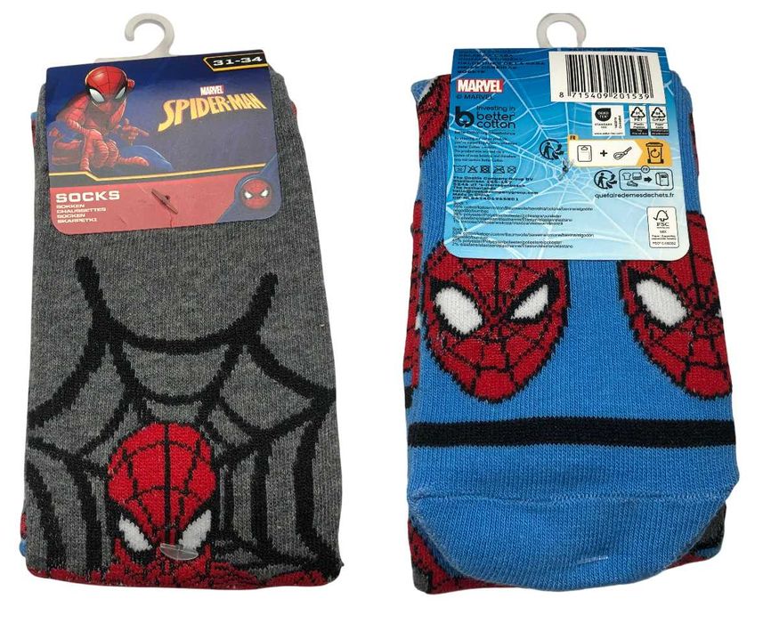 2570 Skarpetki Dziecięce Chłopięce Spider-Man 2pak 31/34