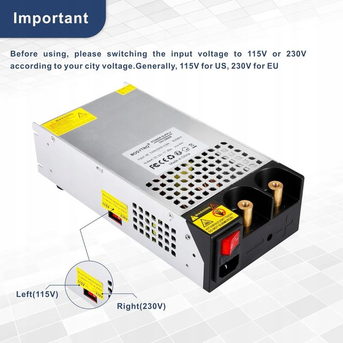 Zasilacz impulsowy 24V 41A 1000W 230 V do 24 V, SMPS