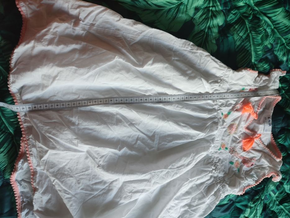 Sukienka 122 biała 5 10 15 boho bawełniana możliwa wysyłka