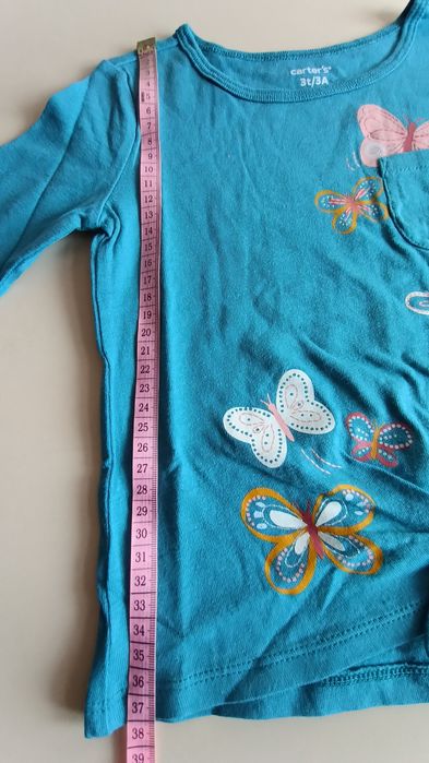 Кофта Carters 3t для дівчинки лонгслів футболка